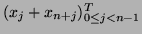 $(x_j + x_{n+j})_{0 \leq j < n-1}^T$