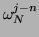 $\omega_{N}^{j-n}$